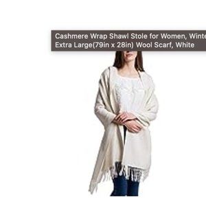 Cashmere Wrap Shawl Stole for Women, Winter Extra Large(79in x 28in) Wool Scarf,